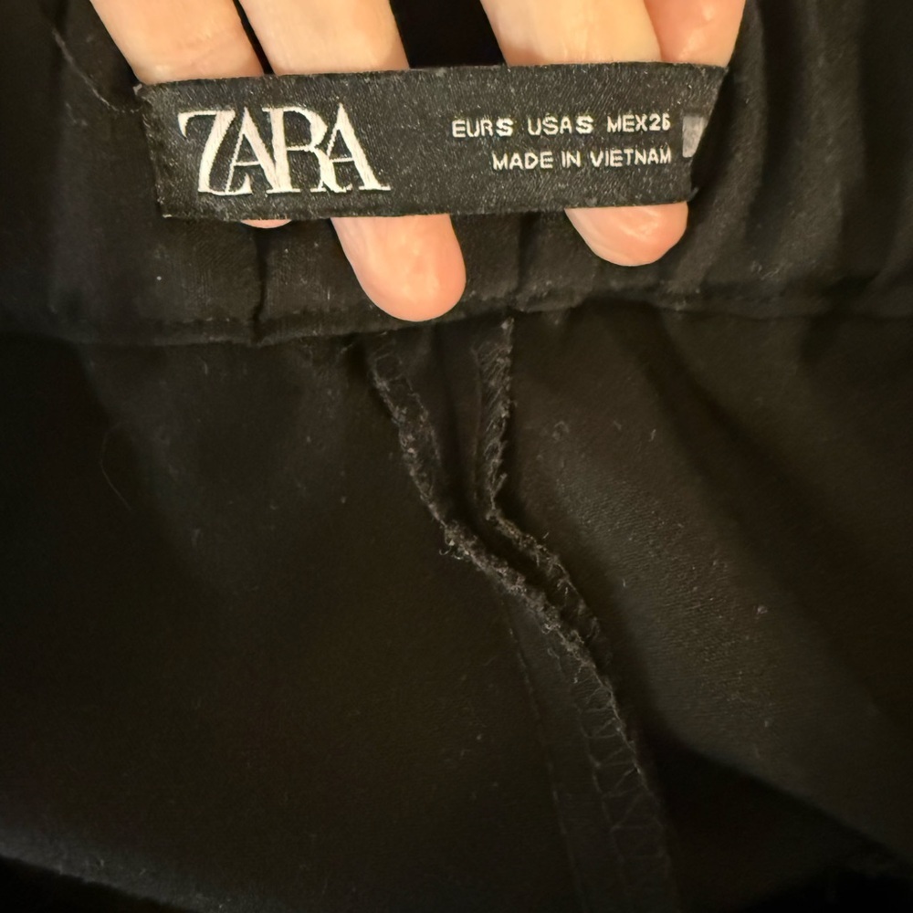 Zara Black Wide-Leg Trousers - Picture 4 of 5